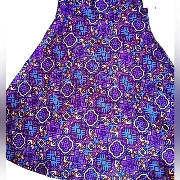 Lularoe Small Purple geometric Azure a-line skirt. Thick knit. NWT‎ - Picture 1 of 4